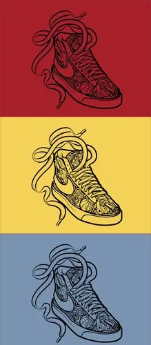 【ai】nike运动鞋卡通矢量插画