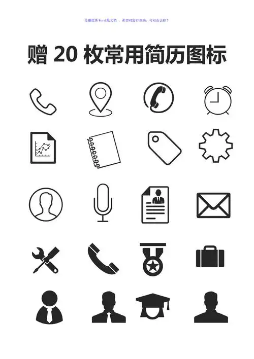 个人简历模板常用图标word版_第2页