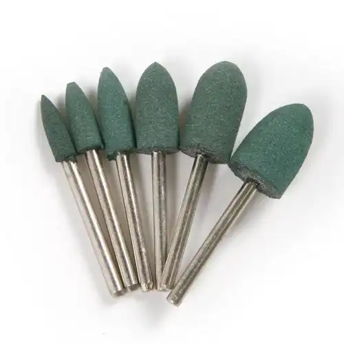 圆柱子弹形橡胶精密抛光磨头电磨吊磨机 橡胶打磨头3mm柄