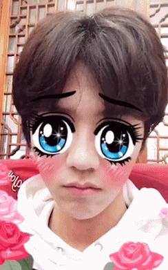 鹿晗呆萌美图秀秀大眼gif动图_动态图_表情包下载_soogif