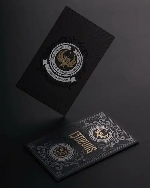 名片设计欣赏:13 devils黑色个性凸版名片设计