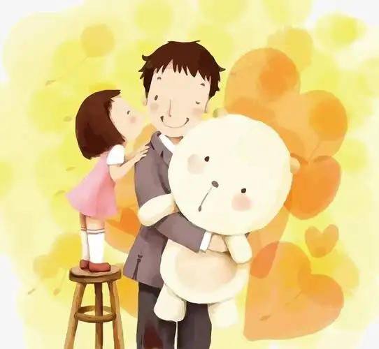 矢量爸爸和女儿