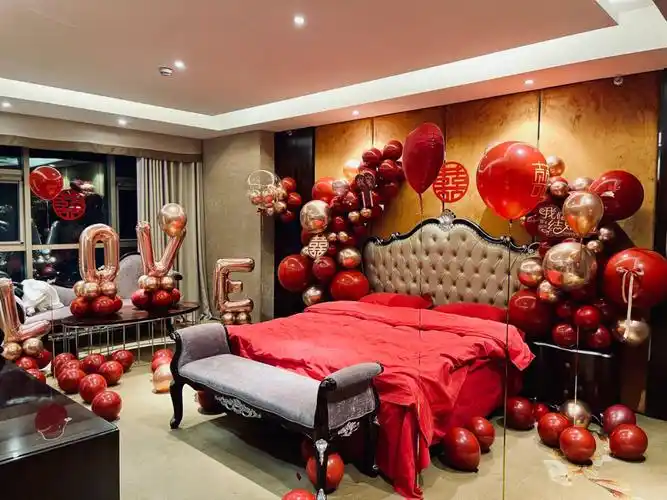 天筑酒店婚房布置