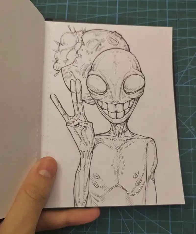 最近和之前画的一些外星人 #画画 #手绘 # - 抖音