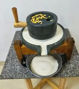 手推小石磨豆浆机复古磨豆腐小型米粉机麻石老式磨盘电动磨浆机