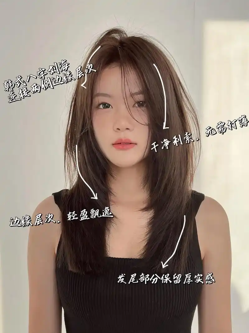 层次中长发这样剪层次中长发.女生发型,利用层次制造层次,纹理 - 抖音