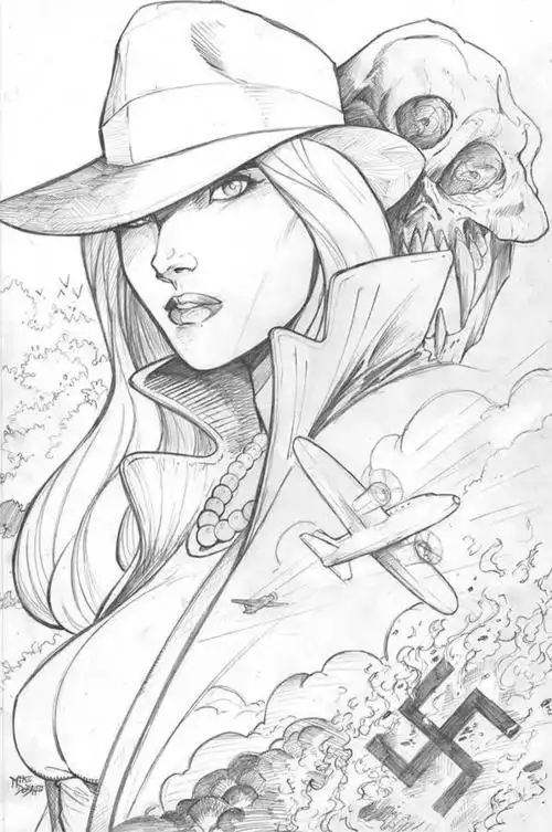 画师素材欧美插画漫画线稿集