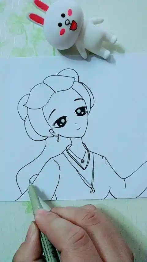 画花千骨赵丽颖简笔画