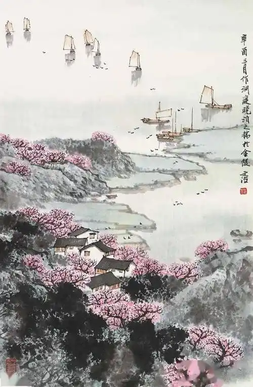 江南春色,美不胜收_文治_国画_笔墨