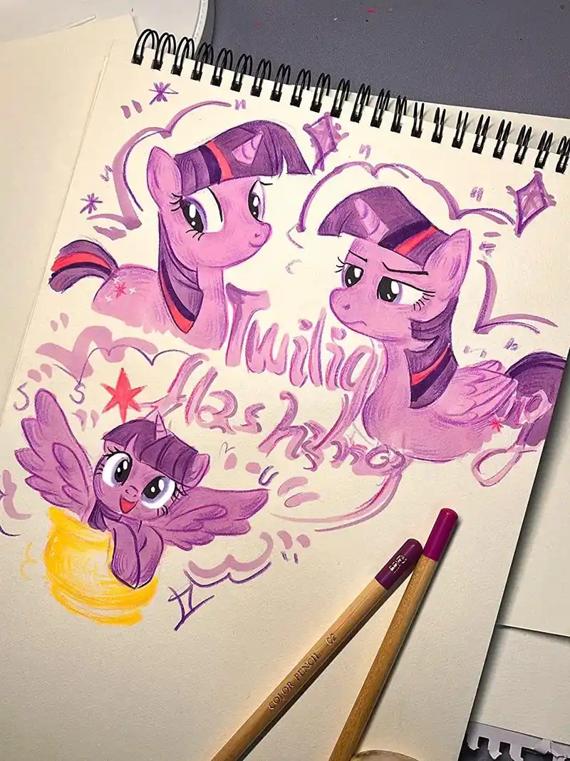 日常瞎画 #日常摸鱼 #小马宝莉 #紫悦 #暮光闪闪 - 抖音