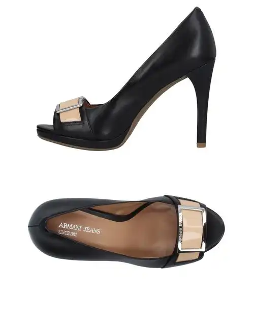 阿玛尼 armani 黑色 36 【包邮 免关税】armani jeans 高跟鞋 女