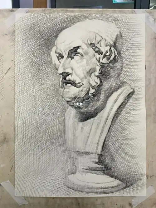 素描头像石膏像代画荷马