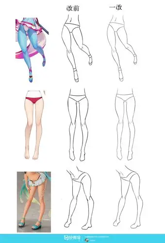 动漫插画基础——腿部结构练习