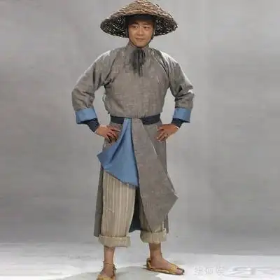 大峰祖师同款影视古装春秋战国老夫子渔夫樵夫农民民族服装
