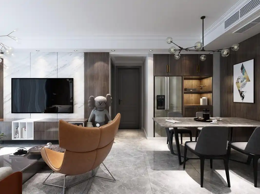 成都150平现代轻奢风效果图丨整体装饰搭配简洁为辅品质为主