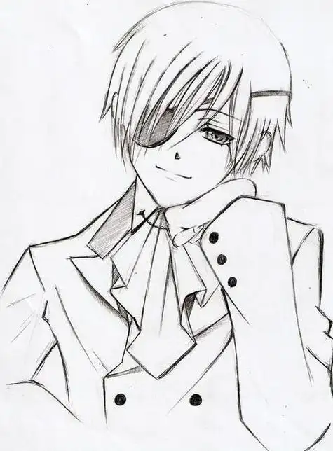 怎么画动漫人物素描简笔画