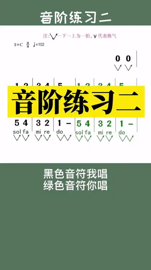 0基础学唱谱《音阶练习2》_简谱_简谱视唱_娱乐_音乐_音乐其他