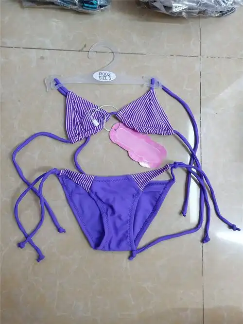 儿童泳衣夏季女童泳衣绑带比基尼三角泳裤女孩分体游泳衣海滩