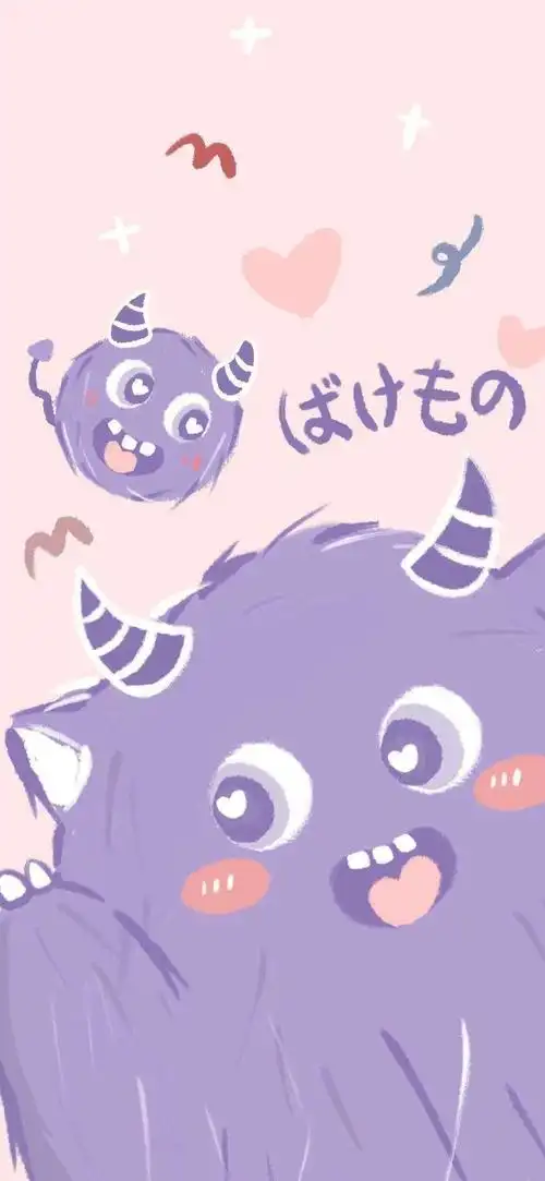 网红小怪兽紫色系列壁纸_手机壁纸_动漫卡通手机壁纸_我要个性网