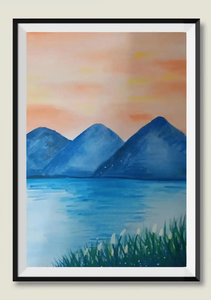 水彩画!#爱画画的小朋友 #想画就画 #风景画 #每天进步一 - 抖音