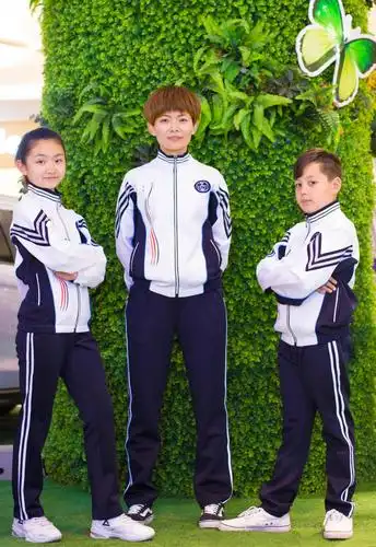 沈阳市中学生统一秋季校服套装运动服女生款蓝白款 特体上衣 155cm