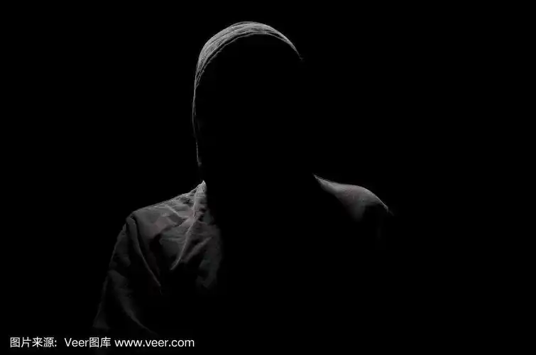 风帽,一个人,黑色背景,衣服,人