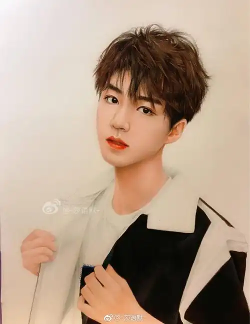 王俊凯彩铅手绘图