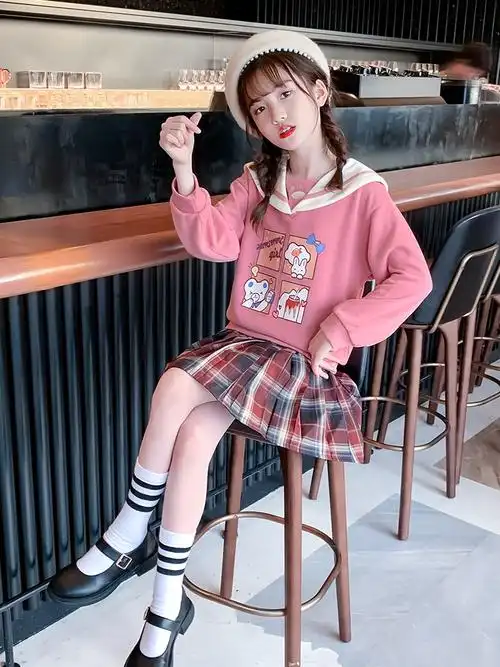 女童jk制服裙秋季小学生套裙儿童装女孩百褶裙学院风套装两件套