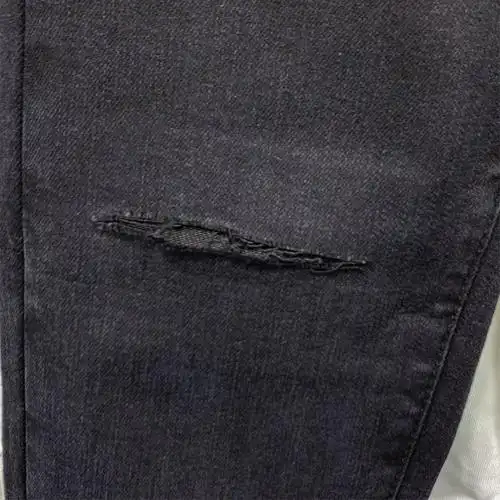 黑色破洞牛仔裤秋季新款美式潮流修身小脚个性牛仔裤