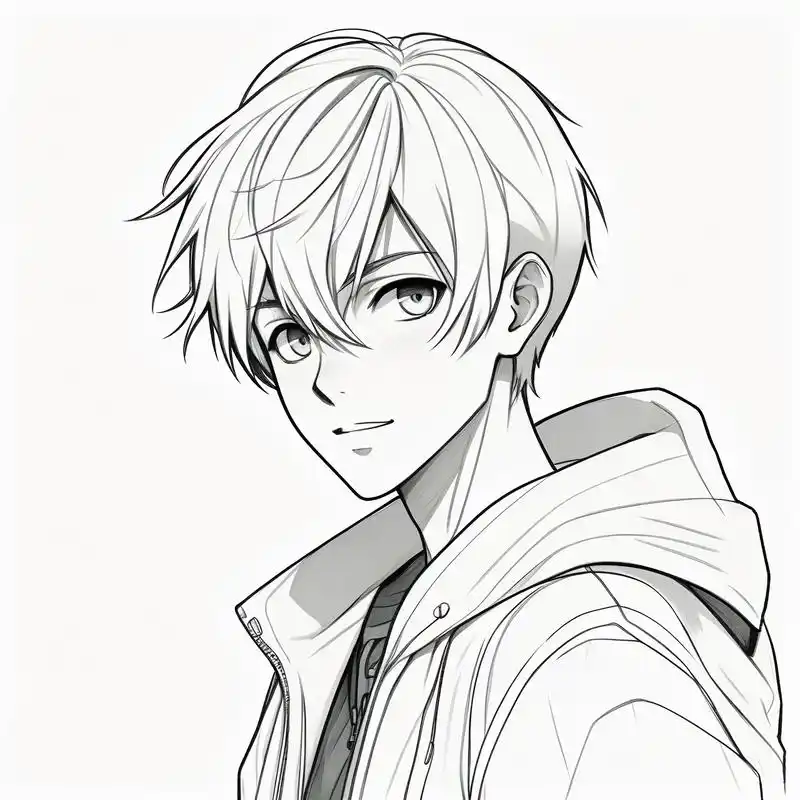 黑白素描男生头像,氛围感拉满05 黑白素描的男生头像真的太帅了!