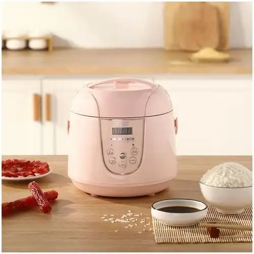 德国智能家用电饭煲小型多功能预约定时迷你学生粉色带蒸笼