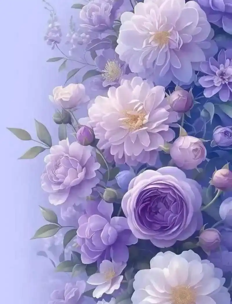 紫色玫瑰61浪漫绽放 爱丽丝奇幻梦境,深浅不一紫色调.