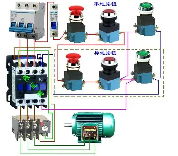 启动按钮和停止按钮,以及急停开关要增加一个怎么接线?