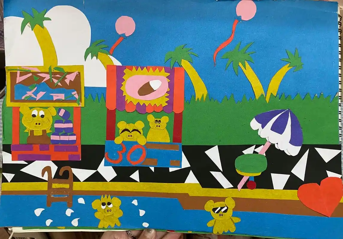 幼儿手工|卡纸拼贴画|手工制作 上学期手工作业分享93 主要材料