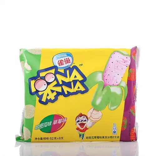 雀巢雪糕笨nana果冻冰棍6支装哈密瓜草莓味312g袋装