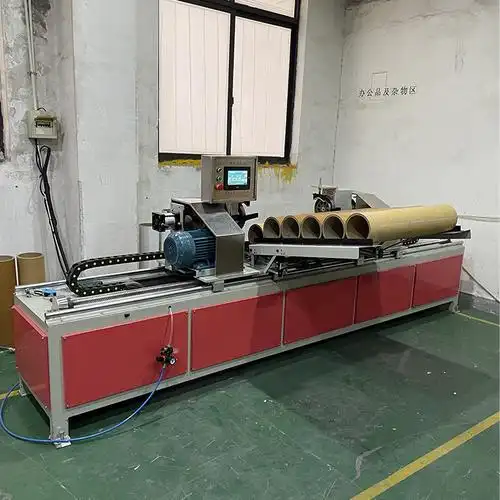 纸管精切修复毛边一体磨头机全自动纸芯磨边机数控纸管分切机厂家
