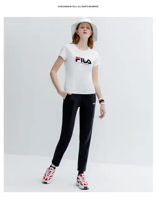 fila 斐乐女装white line系列官方女子短袖t2019夏