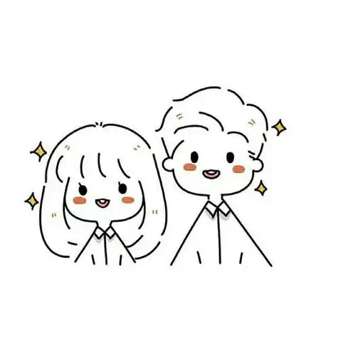 情侣娃娃可爱简笔画简单