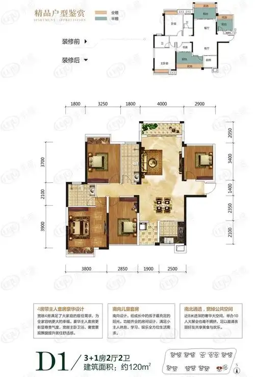 天誉城d1/3 1房户型图