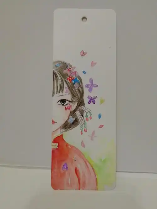 水彩,书签古风