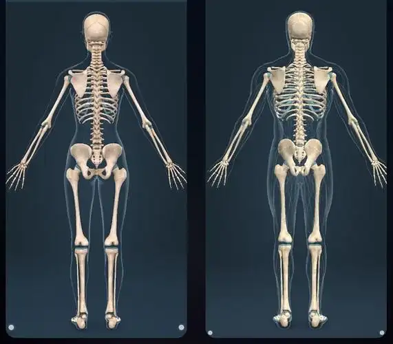 男女骨架对比