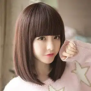 假发套2021年时尚新款女短发直发齐刘海女生蓬松波波bobo头可爱