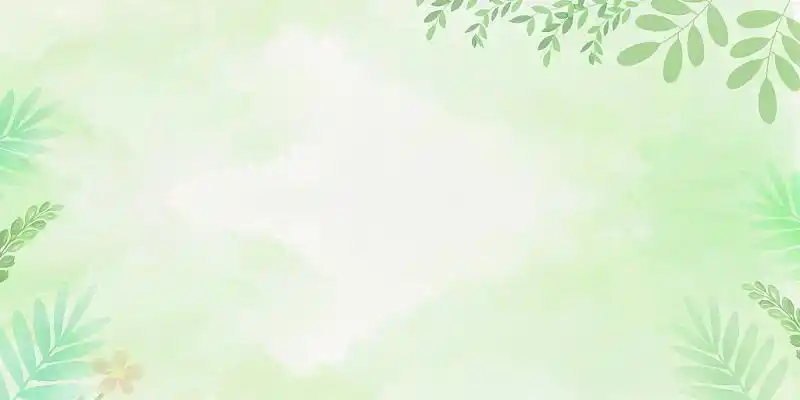 唯美绿色背景绿色海报树叶素材绿色展板