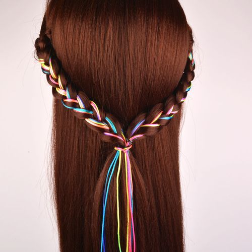辫子绳子头发里彩编发彩绳街舞彩色发饰