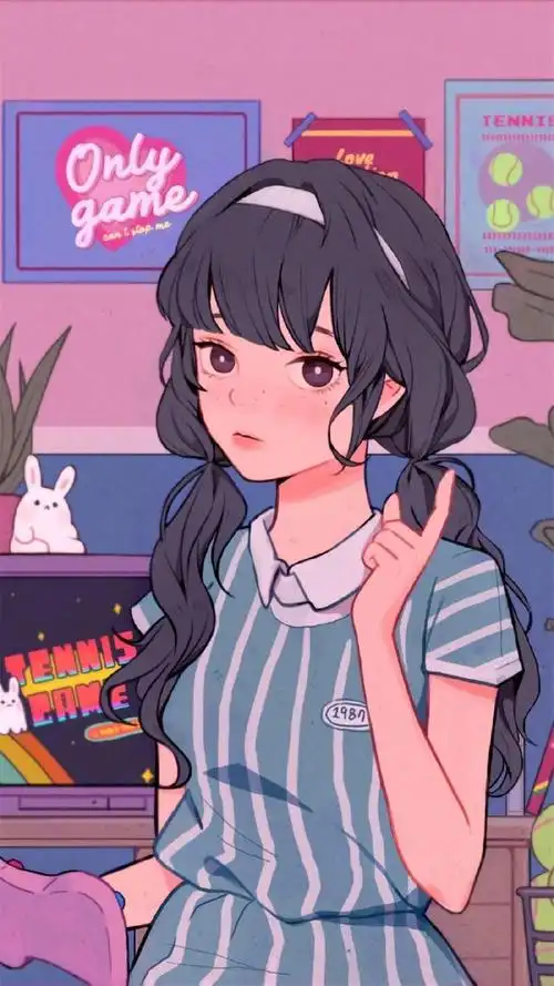 可爱甜美二次元美少女图片手机壁纸