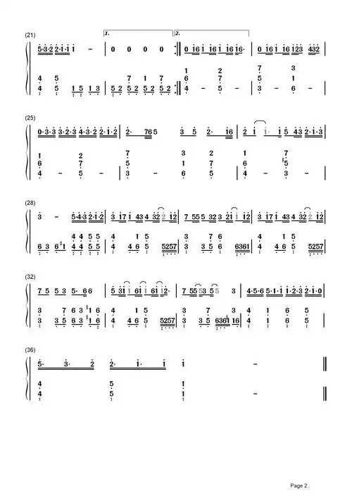 三人游简谱  方大同     一人留 两人疚 三人游2