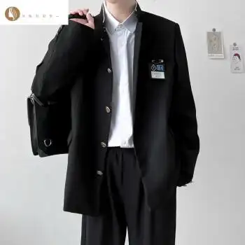 dk制服男中山装一套西服热血高校铃兰校服jk班服外套情侣学生西装
