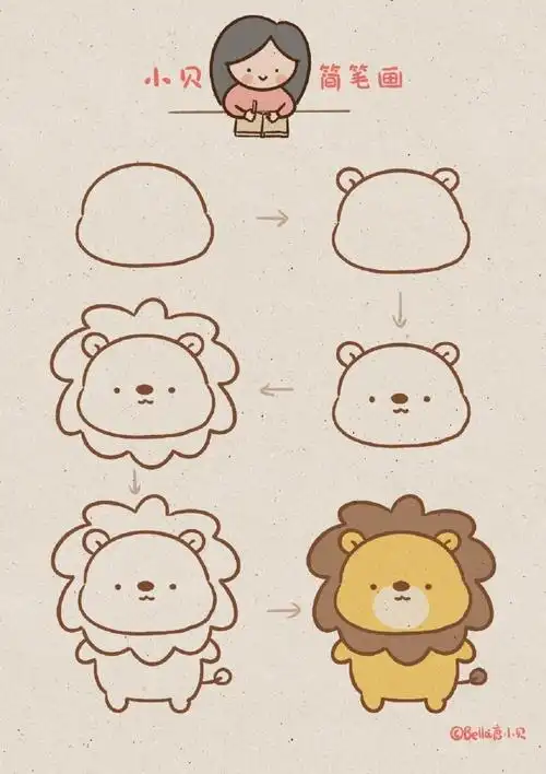 画个狮子王    #小贝简笔画