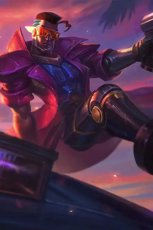 英雄联盟lol德玛西亚警官卢锡安奥巴马皮肤原画