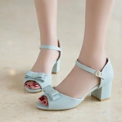 2017夏季新款女童凉鞋舞蹈鞋大童少女孩高跟鱼嘴初中学生公主凉鞋